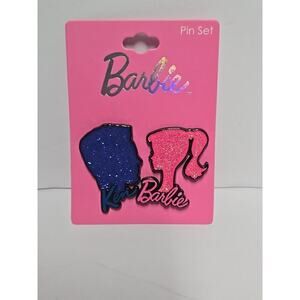 Barbie And Ken Mattel Metal Pins 2 Pack Neon Tuesday Set New On Card Person Size